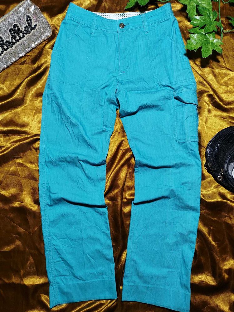 Teal Cargo Pants