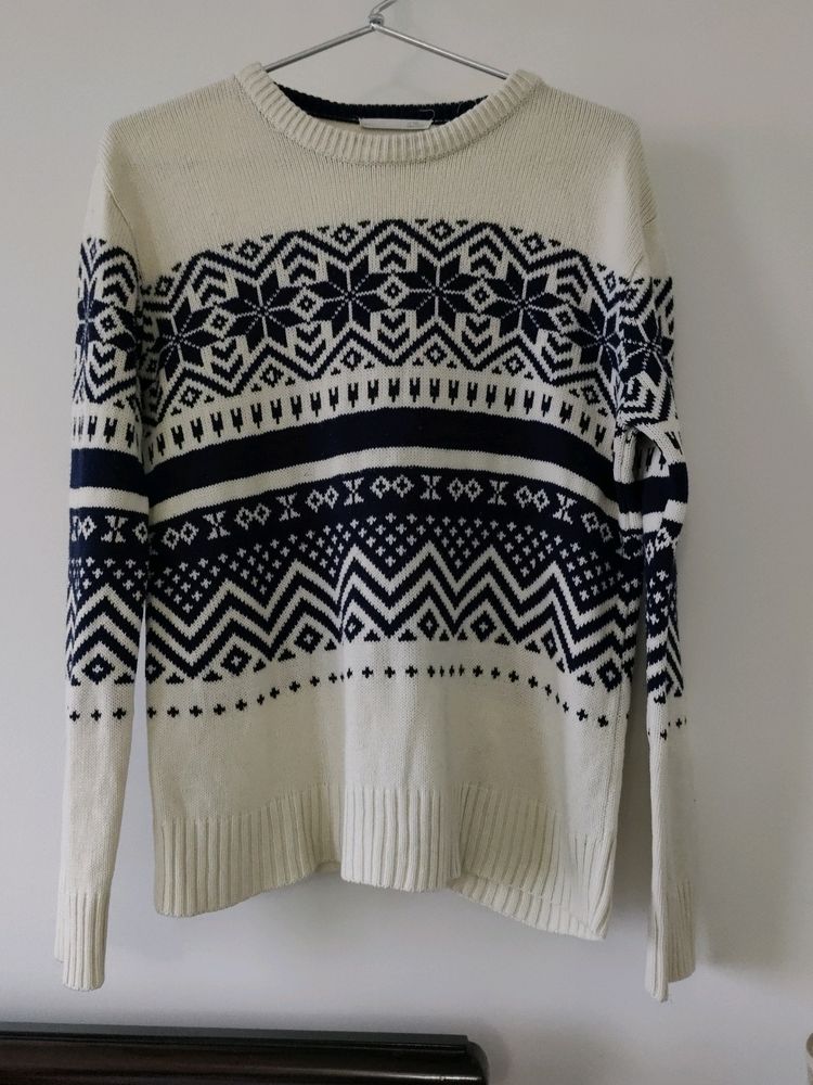 Patterned Knit Sweater