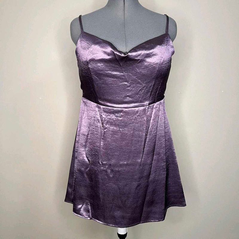 I. SEXY SATIN MINI DRESS