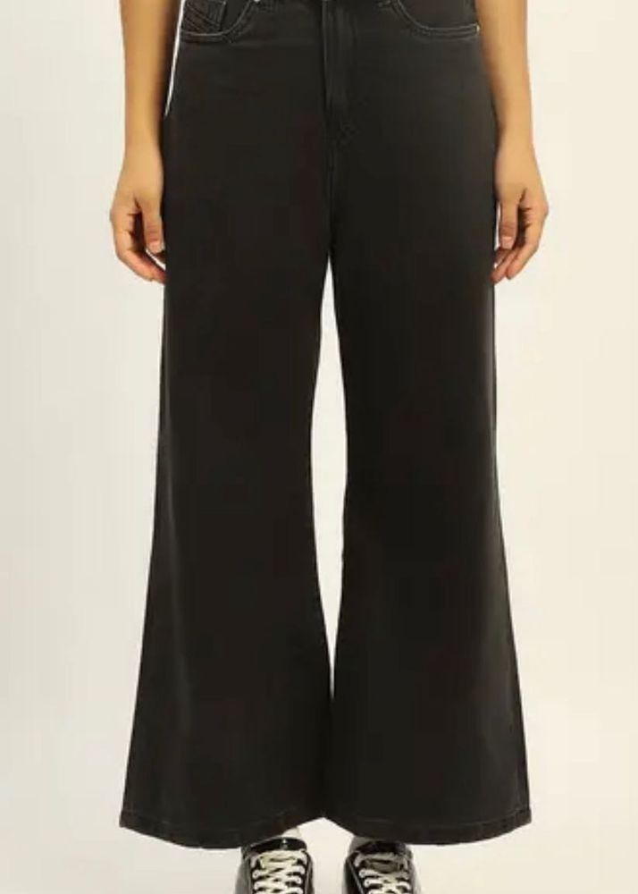 Wide Leg Black Jeans
