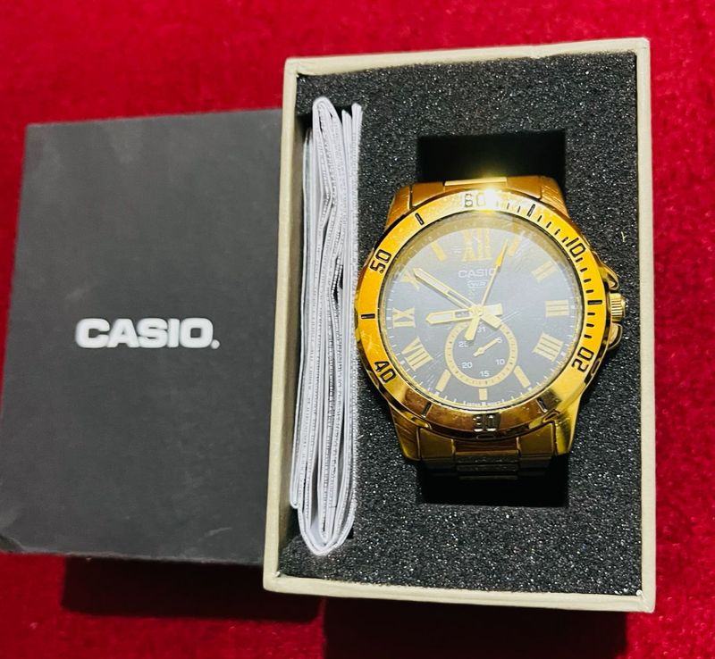 Gold Casio Watch with Box New Wdt Tag