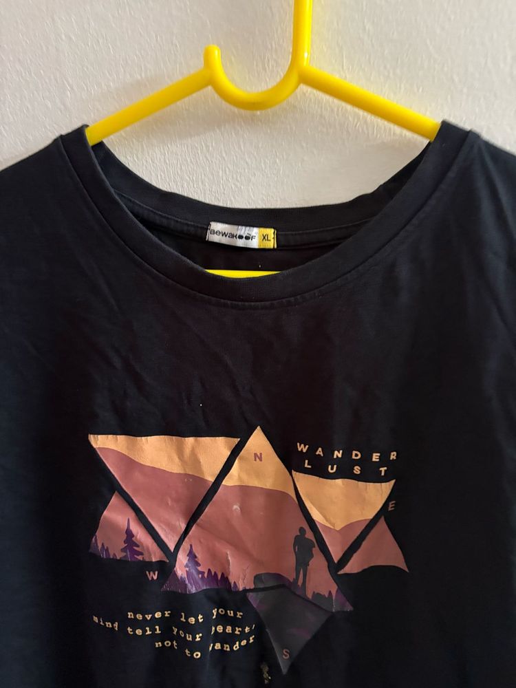Bewakoof Black Viral Tshirt