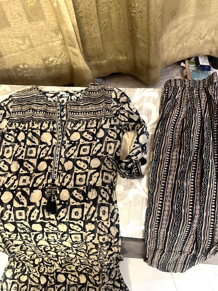 Printed Kurta with Palazzo Pants
