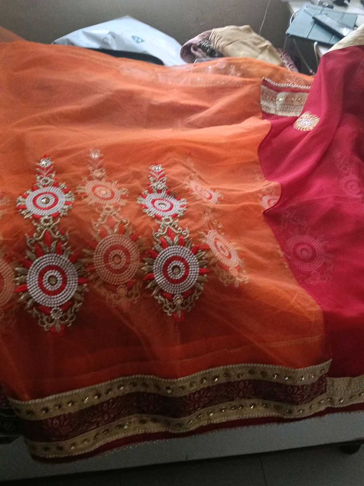 Elegant Embroidered Saree