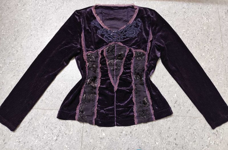 Purple Whimsy Goth Full Sleeve Top