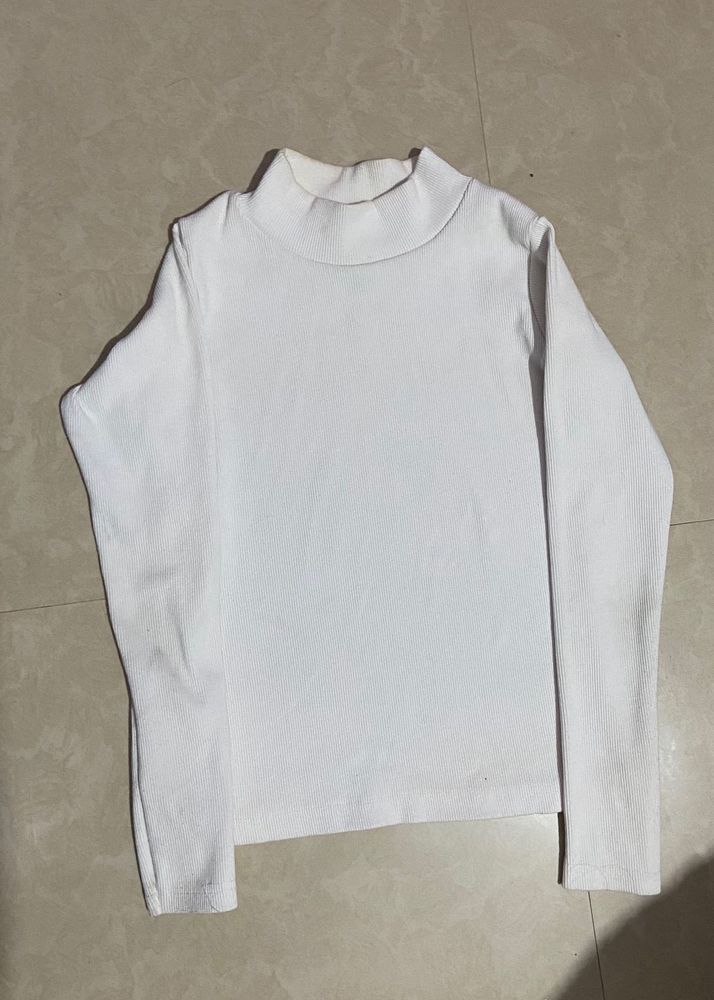 Ribbed White Top🤍