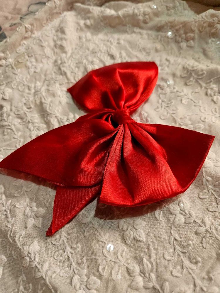 Red Satin Bow