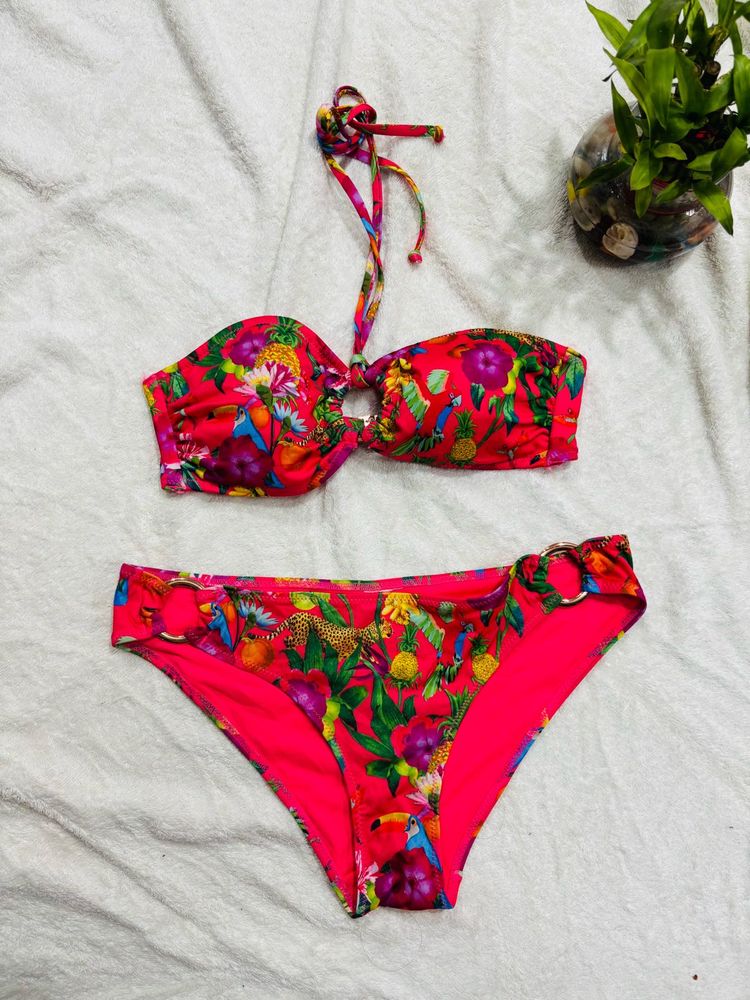 Floral Tube Bikini Set