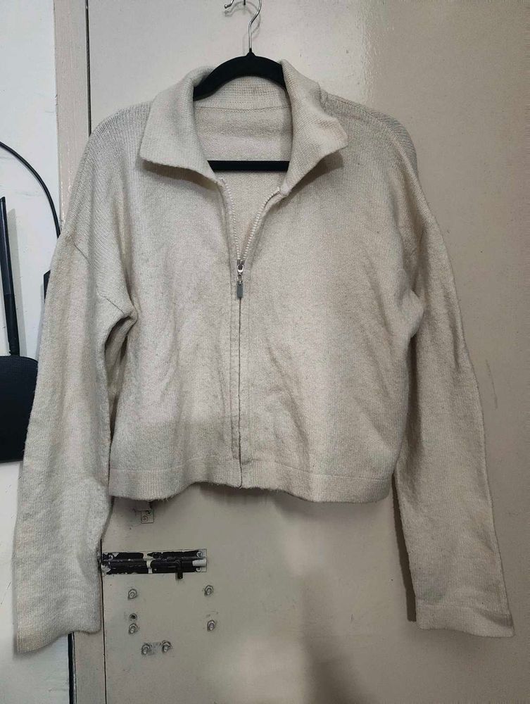 Cozy Knit Zip-Up Jacket