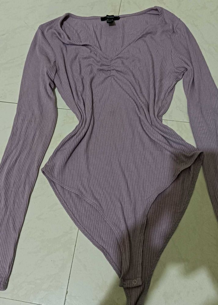 Ribbed Bodysuit Top