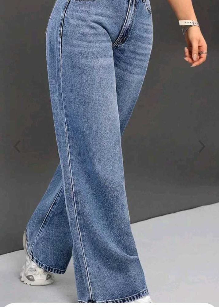 Wide Leg Jeans - Classic Denim