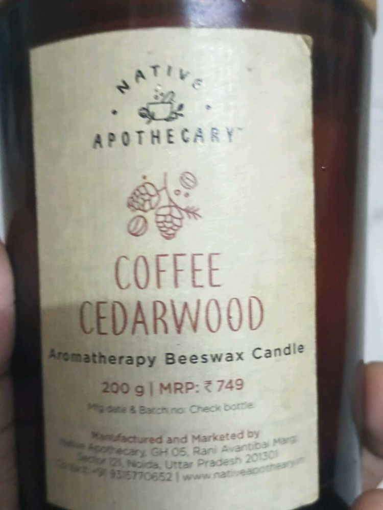 Native Apothecary Coffee Cedarwood Candle