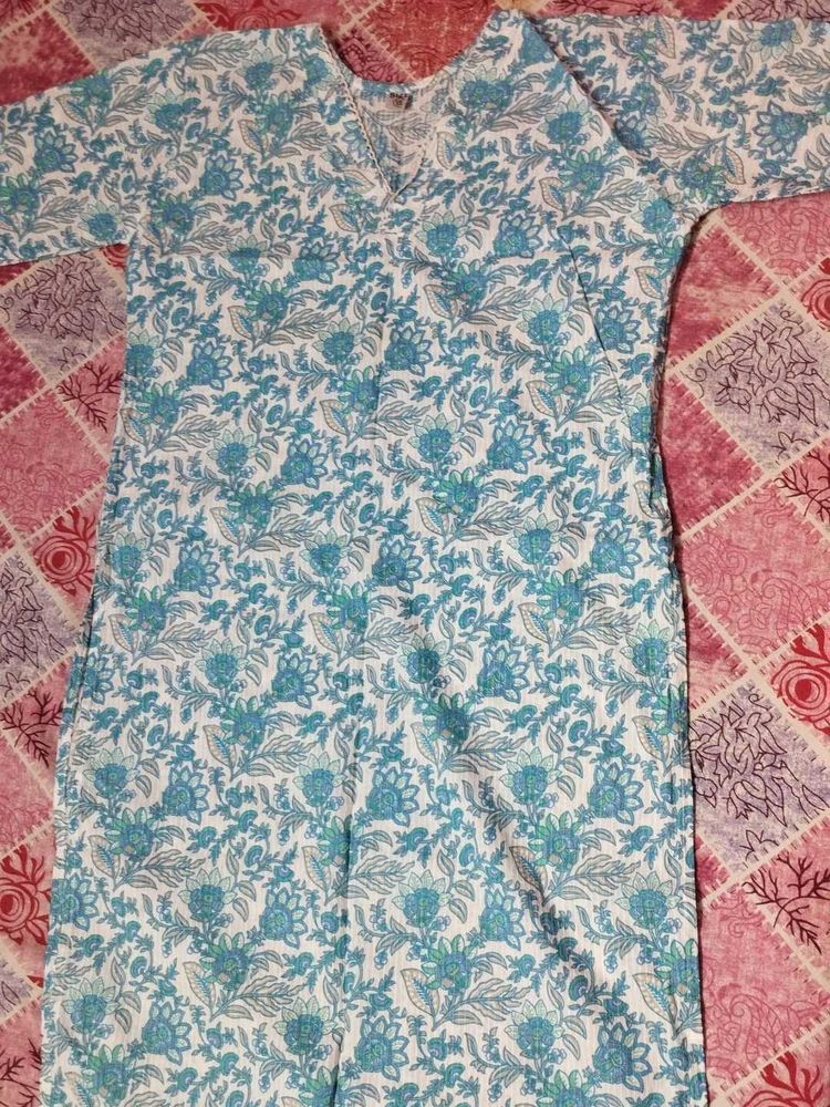 Floral Print A - line Kurti