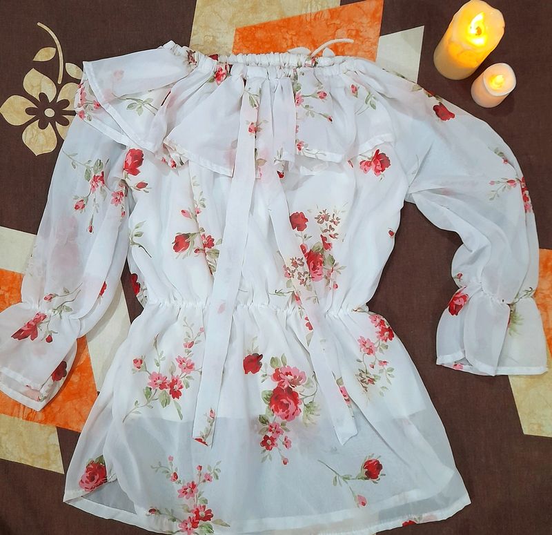 Women Floral Tunic Top