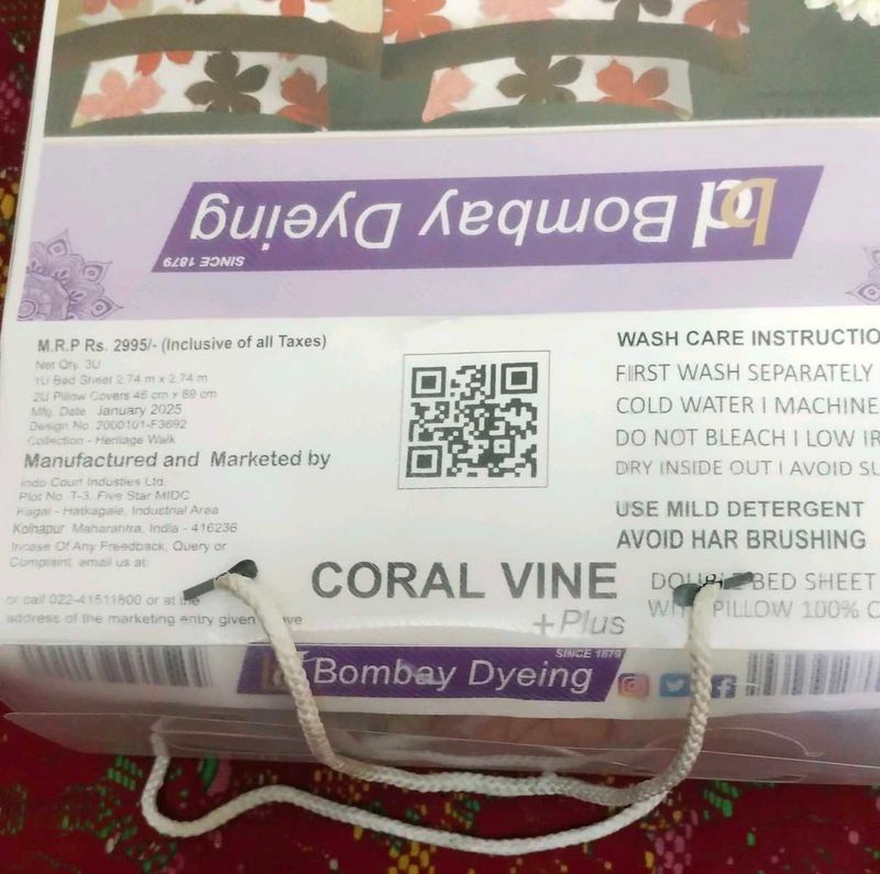 Double Bed Sheet Bombay Dyeing
