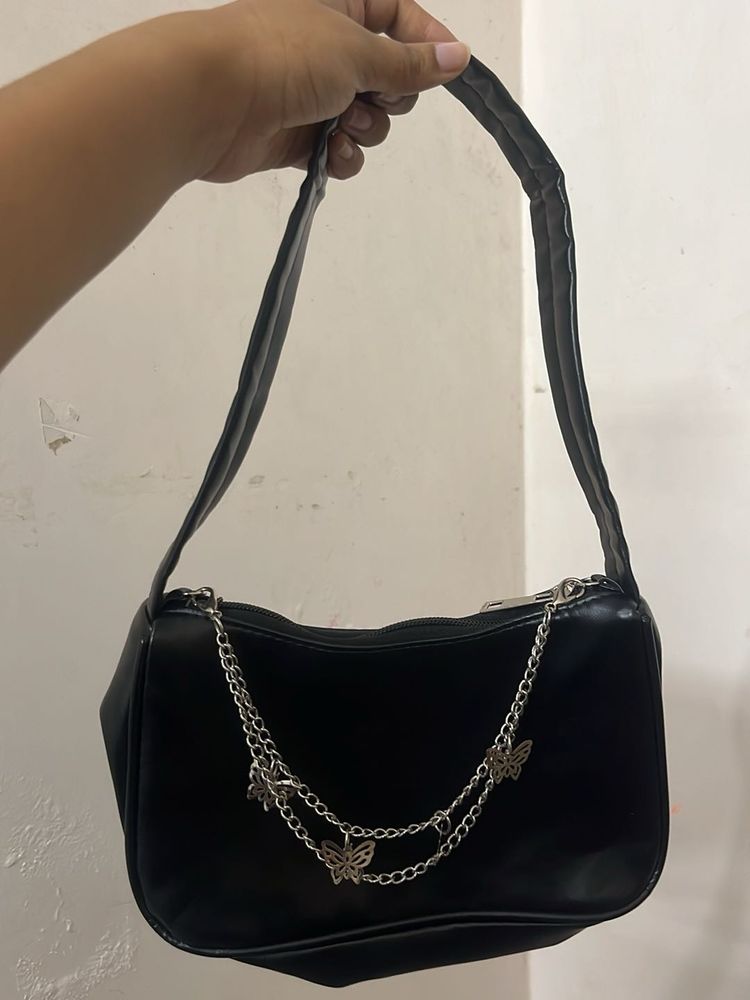 Black Butterfly Chain Handbag