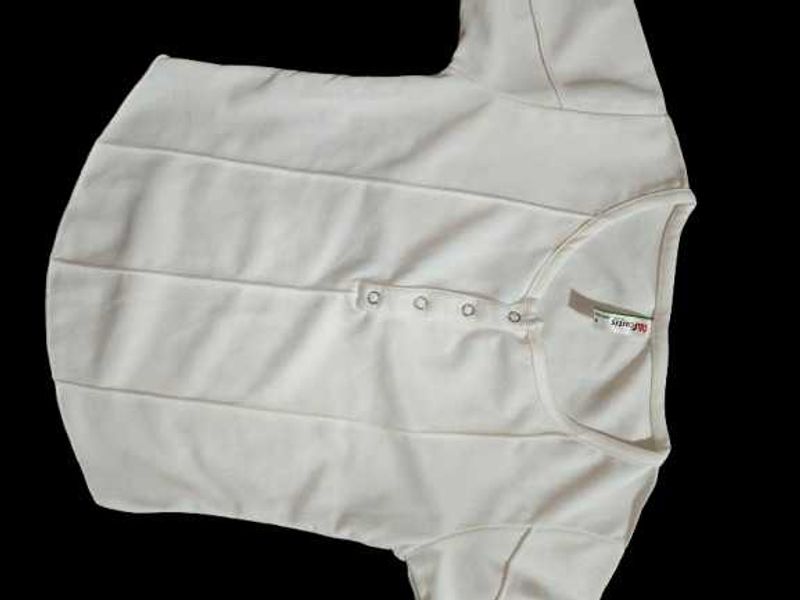 Button Design Plain White Top
