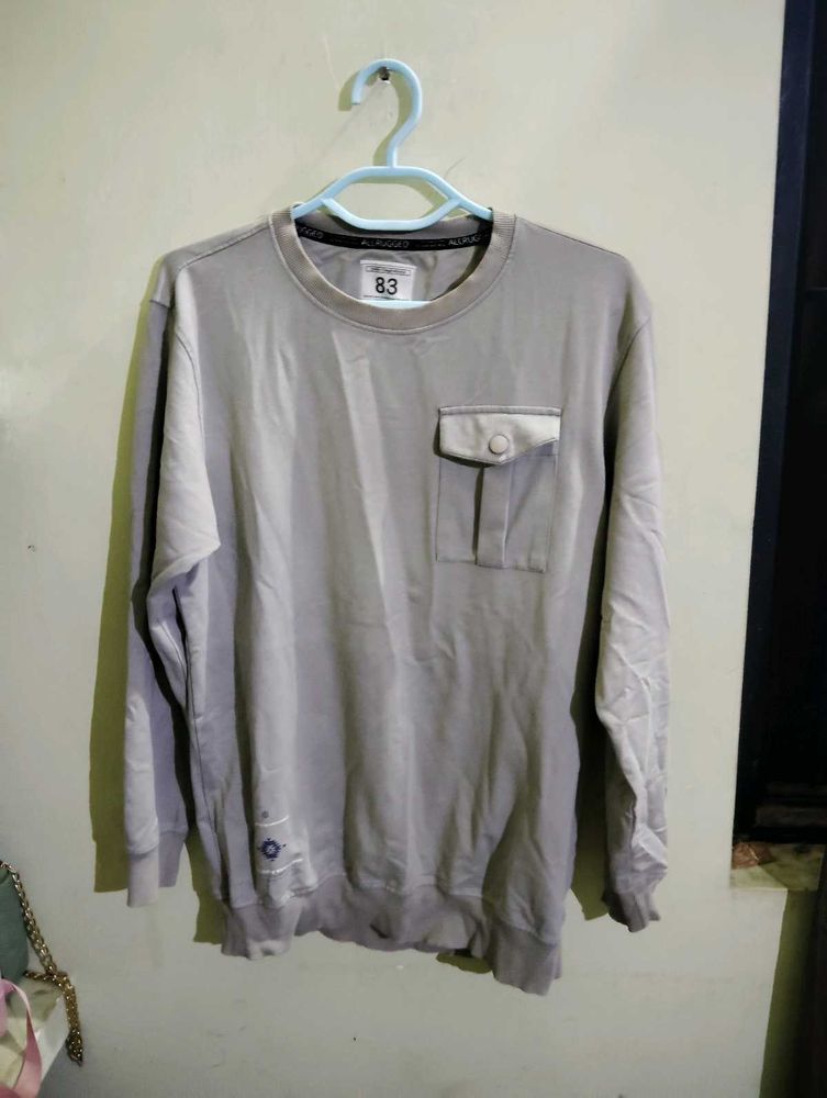 Beige Pocket Sweatshirt