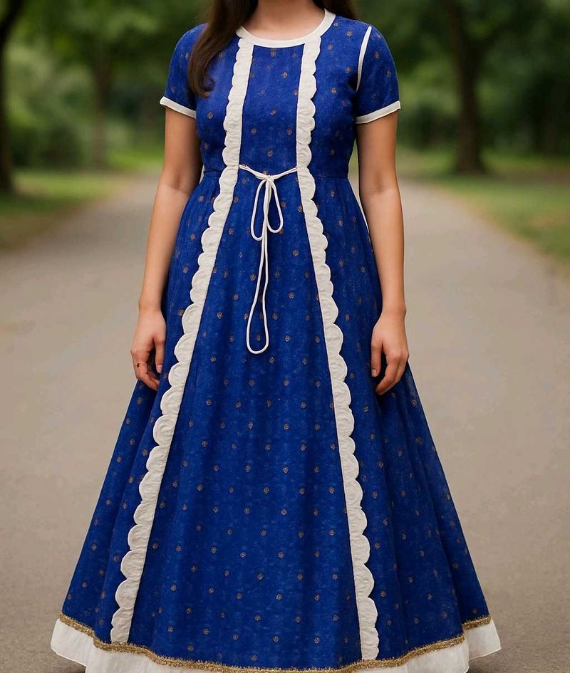Blue Floral Maxi Dress