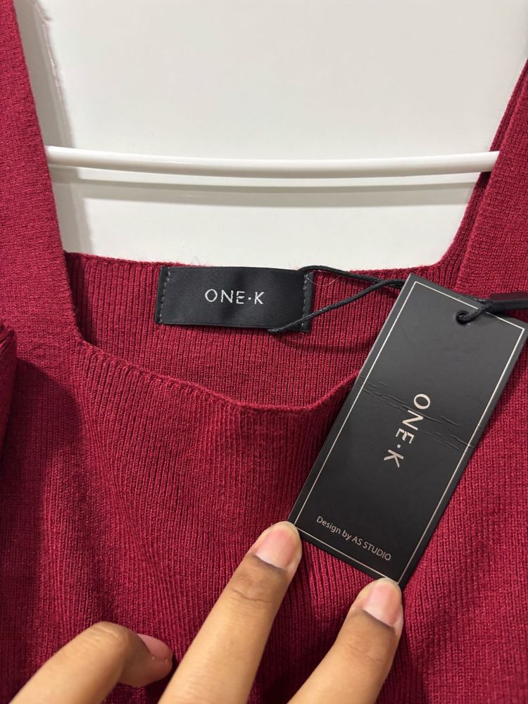 Burgundy Knit Top - New with Tags