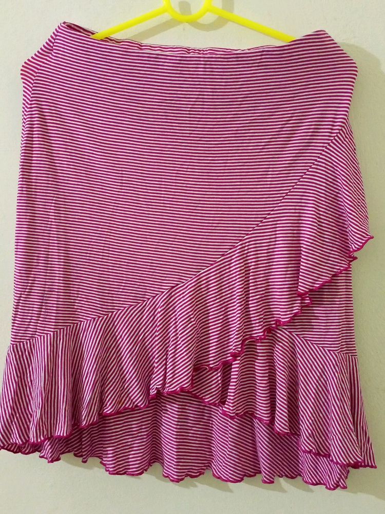 Pink Stripped Skirt