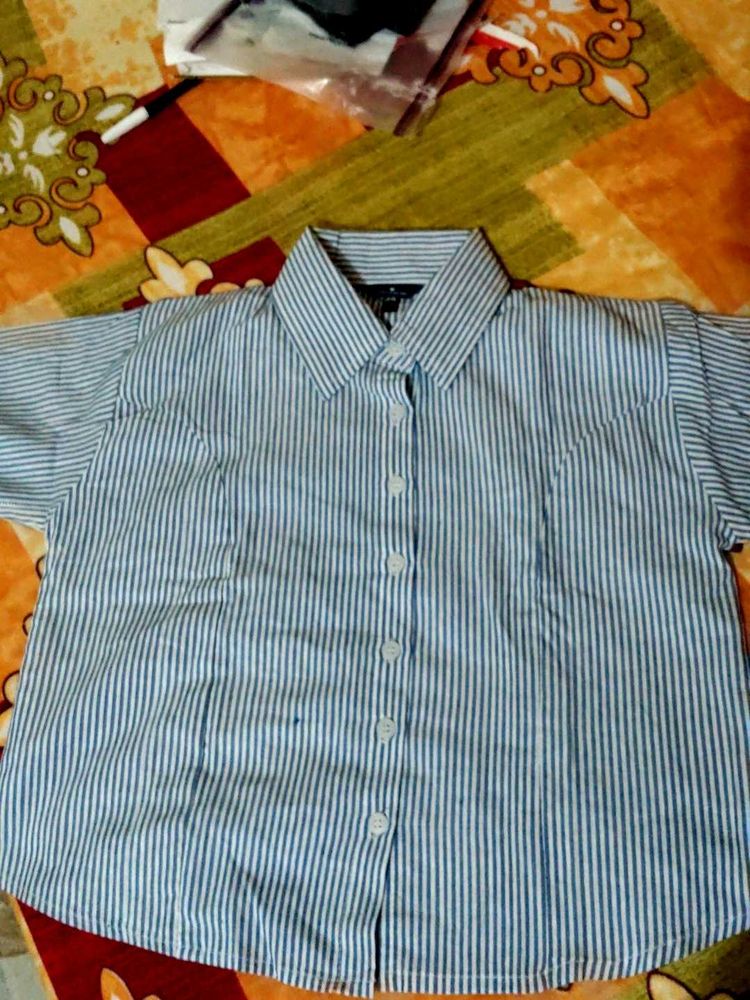 Striped Button-Down Shirt