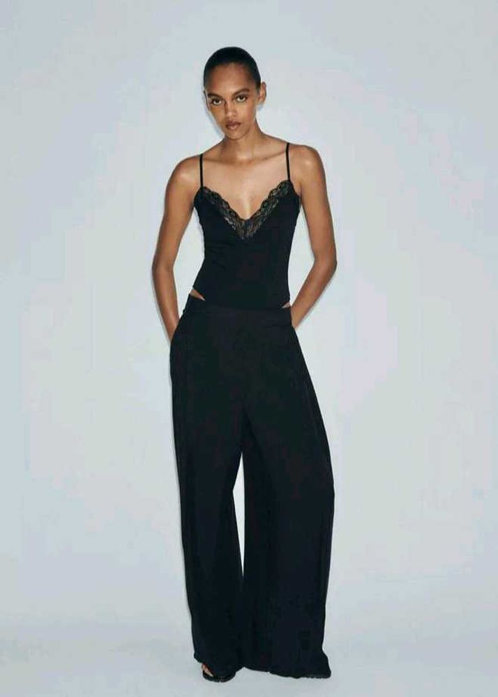 Zara Black Lace Cami