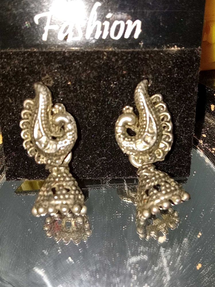 Silver Oxidised Earrings