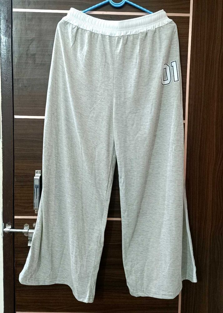 Grey Wide Leg Lounge Pants