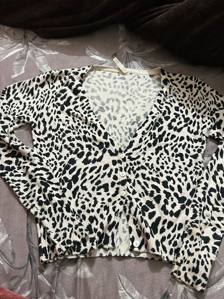 Animal Print Cardigan