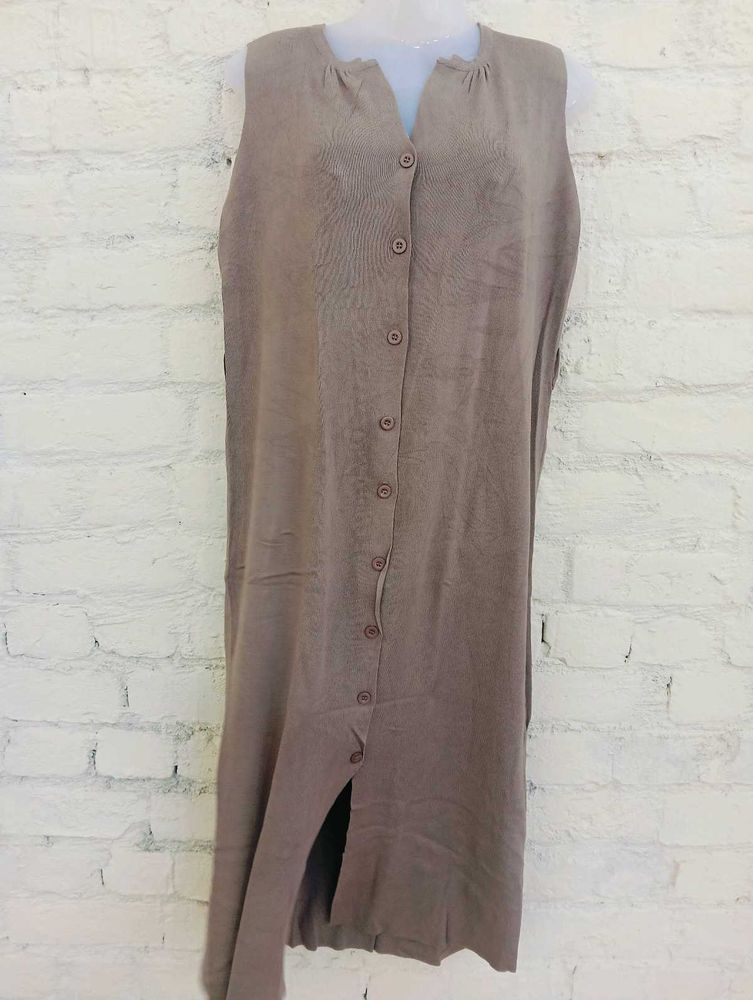 Midi Straight Slit Dress