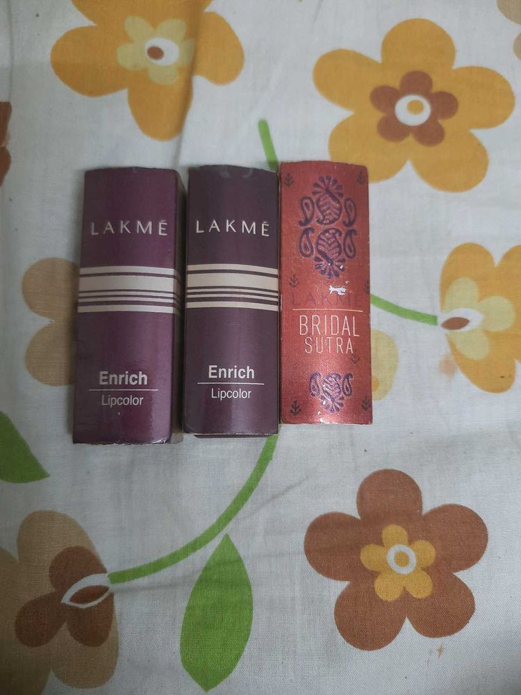 Lakme Lipsticks - Set of 3