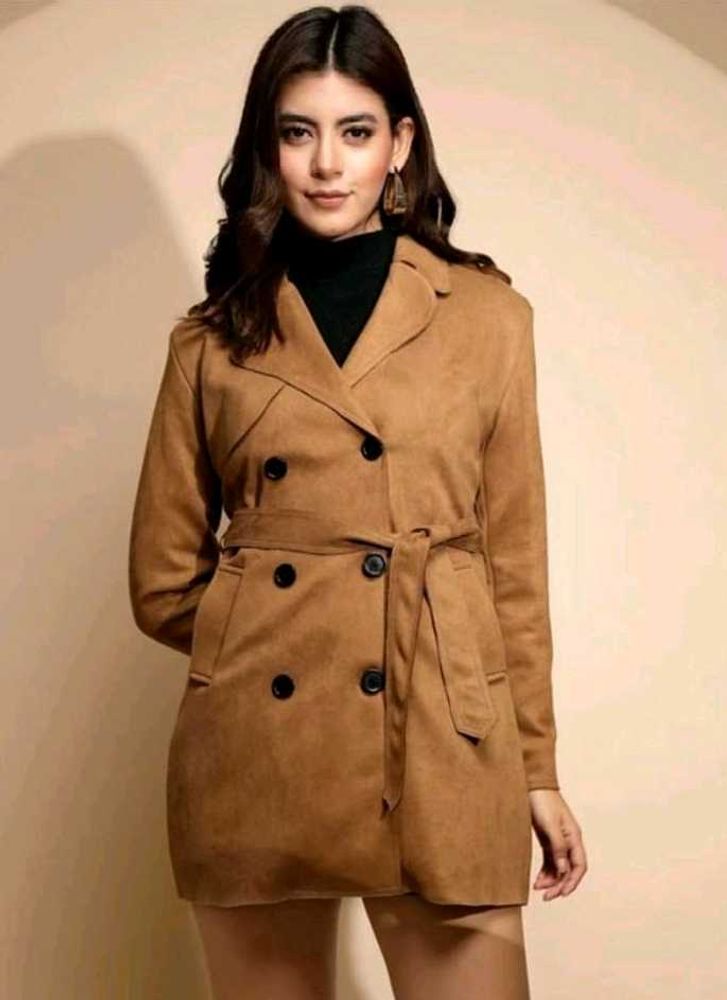Stylish Tan Trench Coat