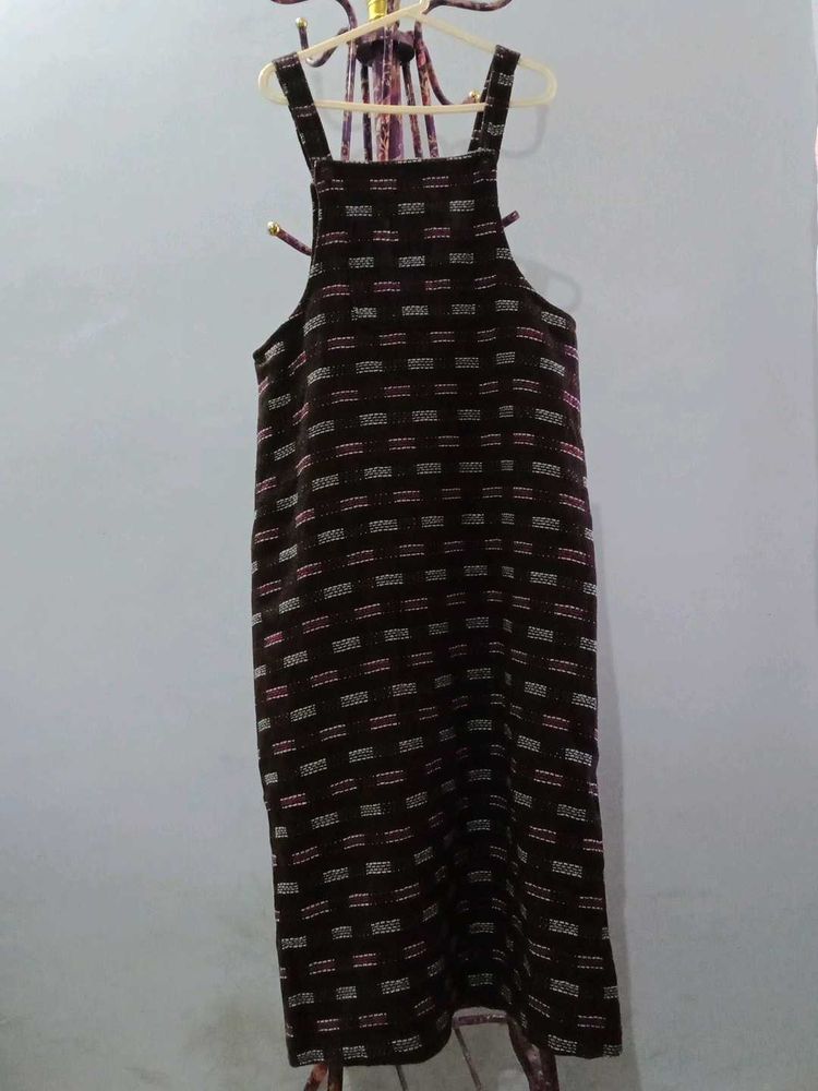 Patterned Pinafore Dress