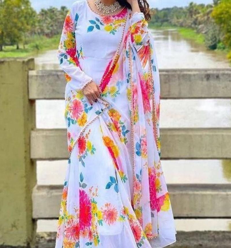 Floral Anarkali Suit