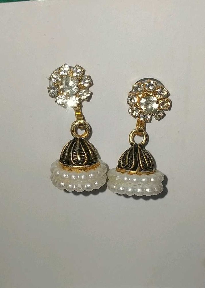 Pearl Jhumka Earrings