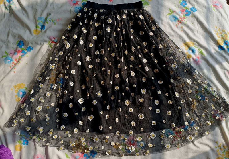 Floral Daisy Tulle Skirt