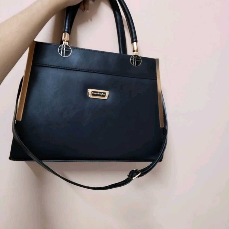 Solid Black Handbag