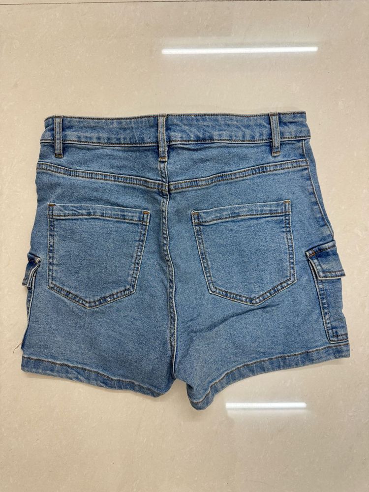 Women Ginger Denim Cargo Shorts