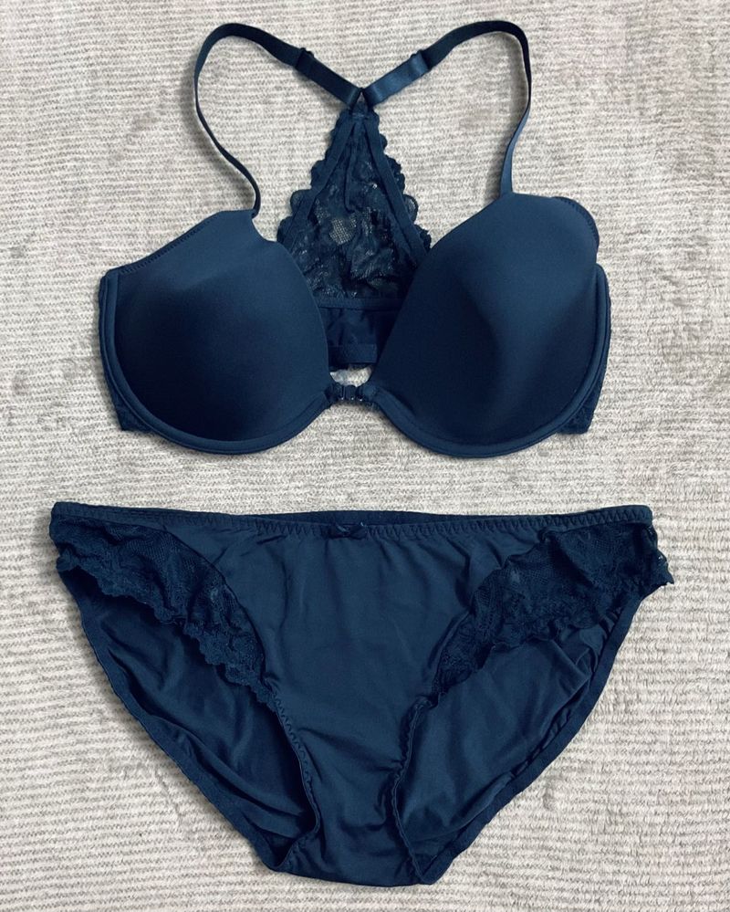 JOCKEY - Navy Lace Bra Set