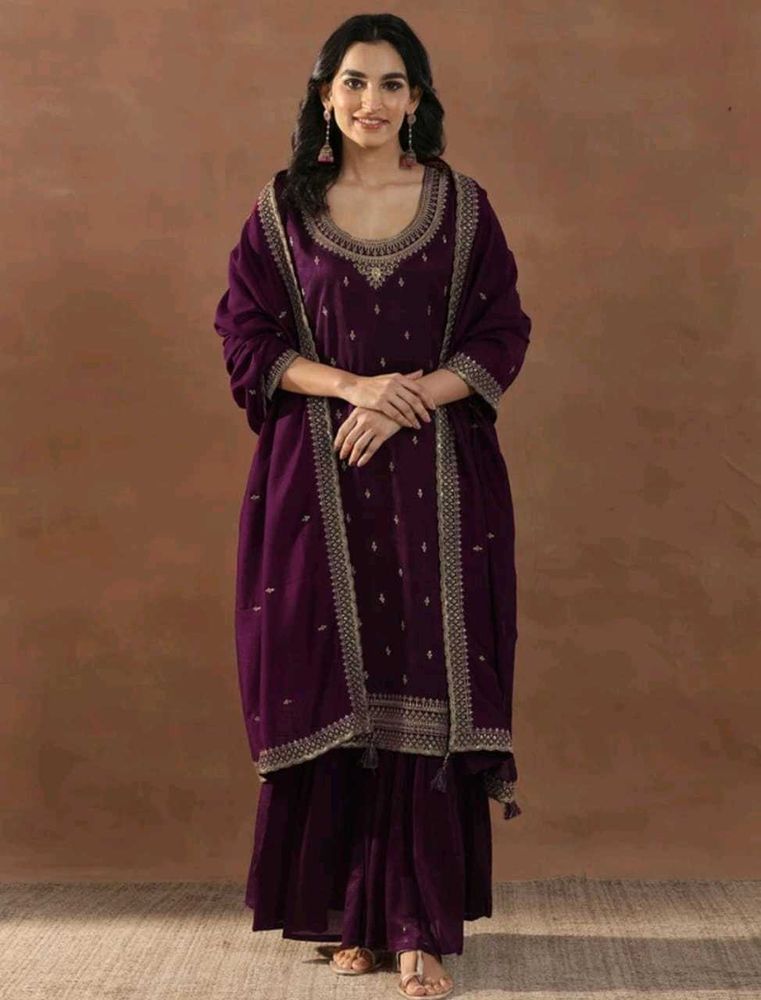 Elegant Purple Kurta Set