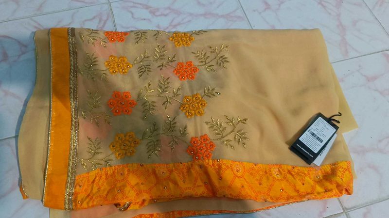 Elegant Embroidered Saree