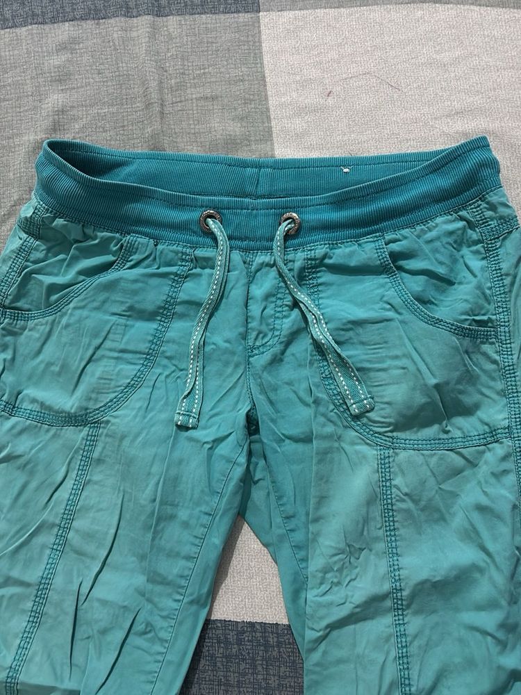 Teal Casual Pants