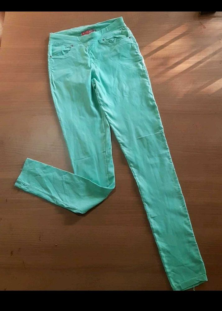 Aqua Colored Skinny Jeans