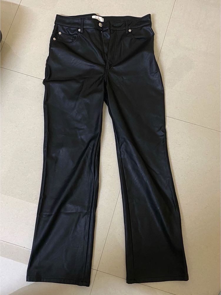 🖤✨H&amp;M Black Faux Leather Flare Pants