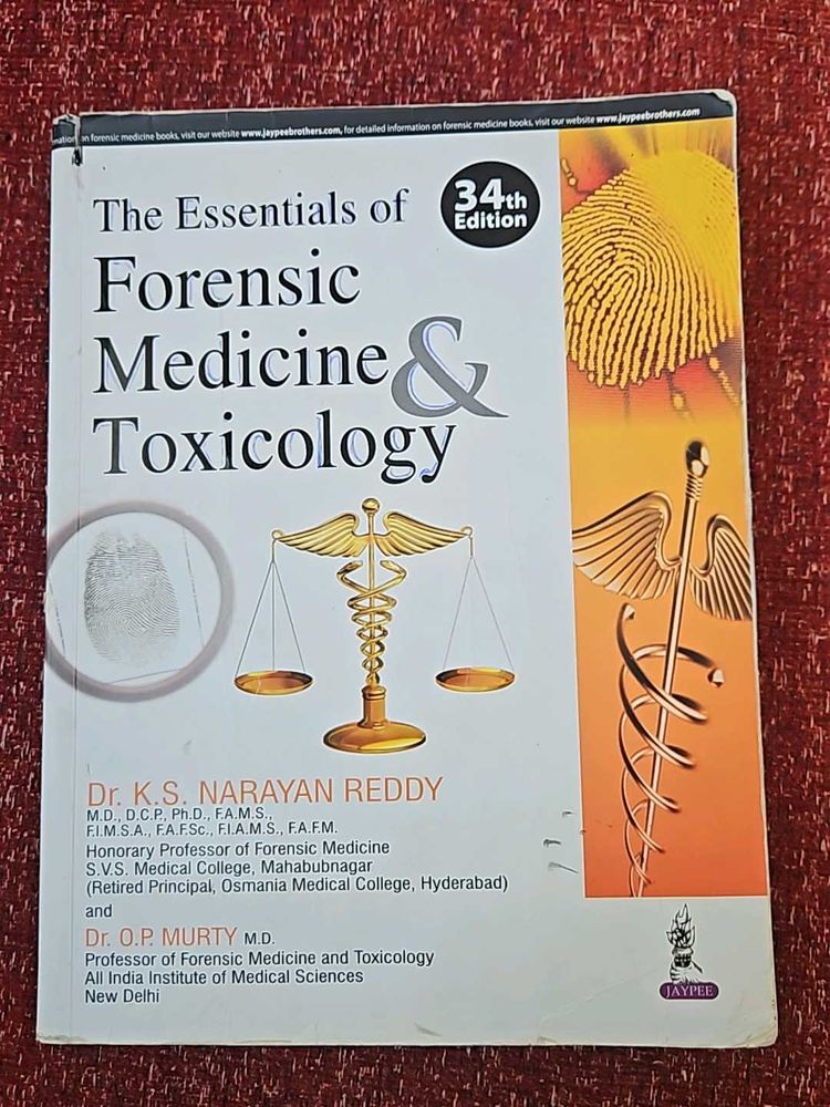 Forensic Medicine And Toxicology 34 Ed Reddy