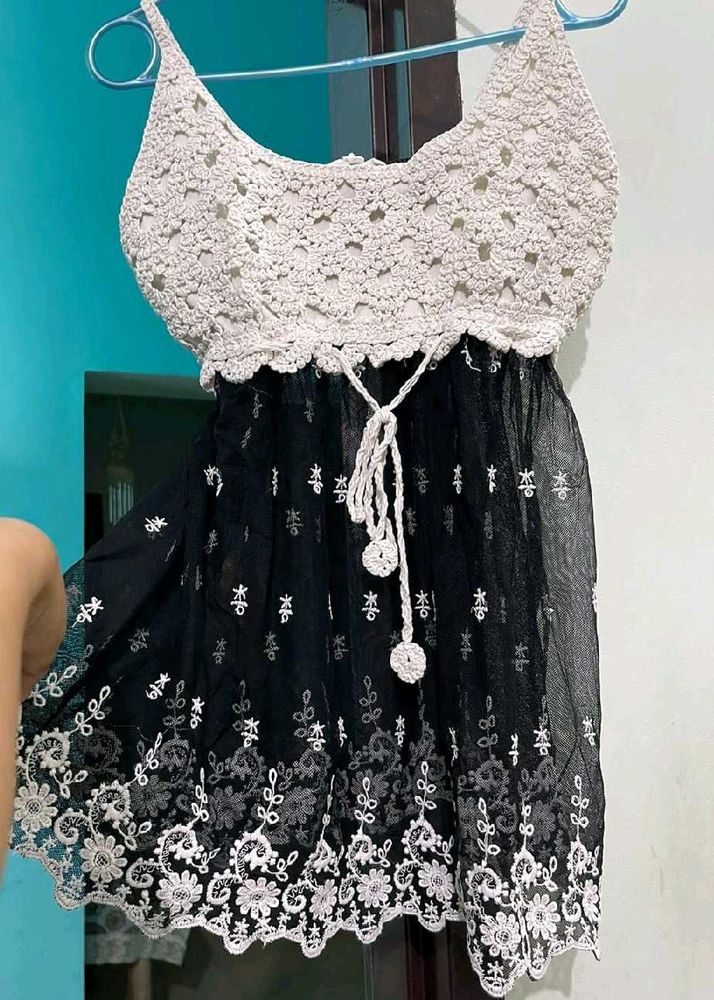 Crochet Top Tulle Dress
