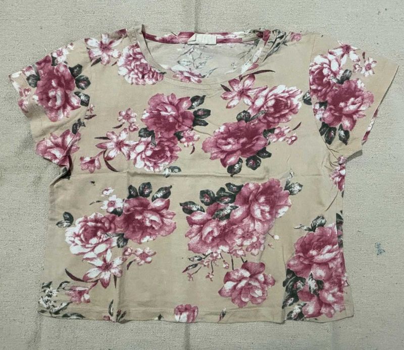 Vintage Floral Crop Top