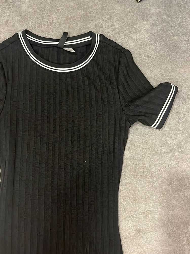 Cotton Ribbed Bodycon Dress