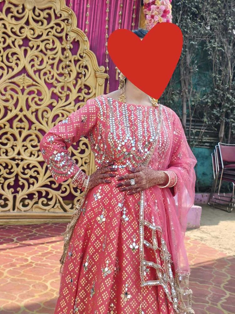 Elegant Mirror Work Ethnic Gown